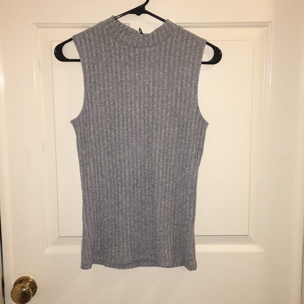 COPY - Grey Knit Sweater Tank Top